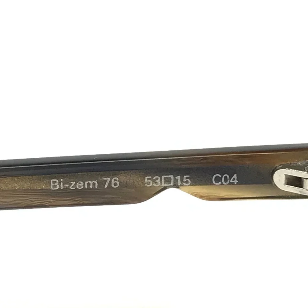 Binoche Eyeglasses Frames Bi-zem 76 C04 Brown Horn Square Full Rim 53-15-135